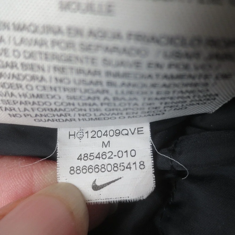 Nike Anthem 700 Down Puffer‎ Jacket Womens Medium Black Zip Pockets Lightweight